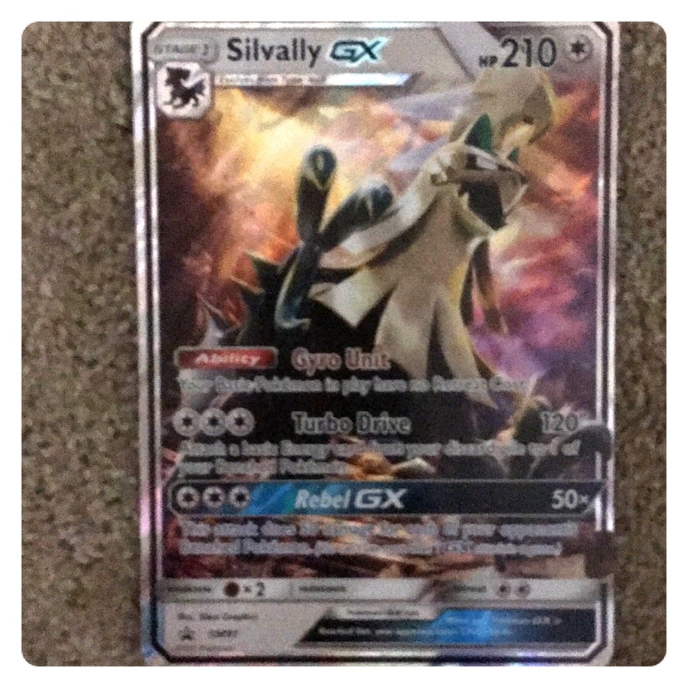 I am selling a Giant Silvally GX Pokemon card.